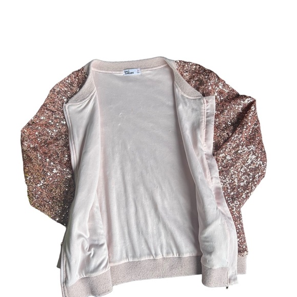 Epic Threads Gold Sequin Jacket zip up - Picture 3 of 6